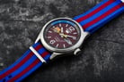Seiko 5 Sports SRP305K1 Barcelona Automatic Red Patterned Dial Dual Tone Nylon Strap-7