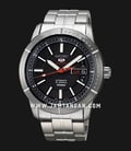 Seiko 5 Sports SRP337K1 Automatic Black Dial Stainless Steel Strap-0