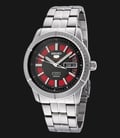 Seiko 5 Sports SRP339K1 Automatic Black Red Dial Stainless Steel Strap-0