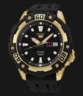 Seiko 5 Sports SRP478K1 Automatic Black Dial Gold Stainless Steel Case Rubber Strap-0