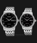 Seiko Presage SRP693J1_SRP885J1 Automatic Couple Black Dial Stainless Steel Strap-0