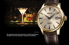 Seiko Presage SRPB44J1 Margarita Cocktail Automatic Champagne Texture Dial Brown Leather Strap-3