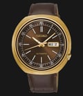 Seiko Automatic SRPC16K1 Recraft Brown Dial Brown Leather Strap-0