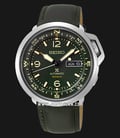 Seiko Prospex SRPD33K1 Automatic 200M Water Resistance Green Dial Green Leather Strap-0