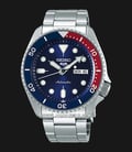 Seiko 5 Sports SRPD53K1 SKX Sports Style Pepsi Automatic Blue Dial Stainless Steel Strap-0