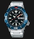 Seiko Prospex SRPE27K1 Monster PADI Black Dial Stainless Steel Strap Special Edition-0
