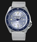 Seiko 5 Sports SRPE77K1 SKX Suits Style Light Blue Dial Stainless Steel Strap-0