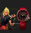 Seiko 5 Sports SRPF20K1 Street Fighter Ken Rush N Blaze Red Nylon-Leather Strap Limited Edition-4
