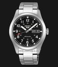 Seiko 5 Sports SRPG27K1 Field Sports Style Automatic Black Dial Stainless Steel Strap-0