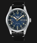 Seiko 5 Sports SRPG39K1 Field Specialist Style Automatic Blue Dial Black Leather Strap-0