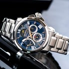 Seiko Premier SRX017P1 Kinetic Direct Drive Moonphase Blue Dial Stainless Steel Strap-5