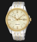 Seiko Presage Automatic SSA130 Two Tone Gold Stainless Steel Sapphire Crystal-0