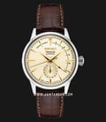 Seiko Presage SSA387J1 Cocktail Golden Champagne Automatic Light Gold Dial Brown Leather Strap-0