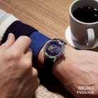 Seiko Presage SSA405J1 Cocktail Time Blue Moon Open Heart Dial Blue Leather Strap-8