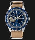 Seiko Presage SSA453J1 Style 60S Automatic Blue Dial Light Brown Synthetic Leather Strap-0