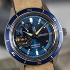 Seiko Presage SSA453J1 Style 60S Automatic Blue Dial Light Brown Synthetic Leather Strap-5