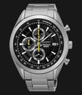 Seiko Chronograph SSB175P1 Black Dial Yellow Hands Stainless Steel-0