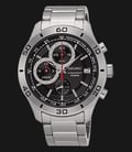 Seiko Chronograph SSB187P1 Black Dial Red Hands Stainless Steel-0