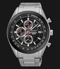 Seiko Chronograph SSB201P1 Black Dial Red Hands Stainless Steel-0