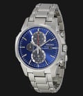 Seiko Solar Chronograph SSC085P1 Dual Time Blue Dial Silver Bracelet Watch-0