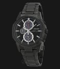 Seiko Solar Chronograph SSC095P1 Dual Time Black Dial Black Bracelet Watch-0