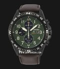 Seiko Prospex SSC739P1 Sea Chronograph Solar 200M Water Resistance Green Dial Brown Leather Strap-0