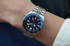 Seiko 5 Sports SSK003K1 SKX Sports Style GMT Batman Automatic Blue Dial Stainless Steel Strap-5