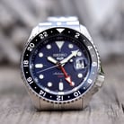 Seiko 5 Sports SSK003K1 SKX Sports Style GMT Batman Automatic Blue Dial Stainless Steel Strap-6