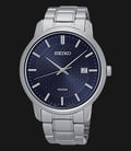 Seiko Classic SUR193P1 Blue Dial Date Display Stainless Steel Bracelet-0