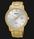 Seiko Classic SUR198P1 Silver Dial Gold Tone Stainless Steel Strap-0