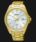 Seiko Classic SUR212P1 Neo Silver Dial Gold Stainless Steel Strap-0