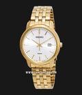 Seiko Classic SUR264P1 Neo Silver Dial Gold Stainless Steel Strap-0