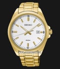 Seiko Classic SUR280P1 Neo Silver Dial Gold Stainless Steel Strap-0