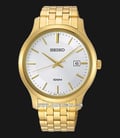 Seiko Classic SUR296P1 Silver Dial Gold Stainless Steel Strap-0