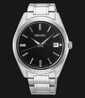 Seiko Classic SUR311P1 Discover More Black Dial Stainless Steel Strap-0