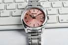 Seiko Classic SUR523P1 Discover More Pink Salmon Dial Stainless Steel Strap-5