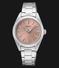 Seiko Ladies SUR529P1 Discover More Pink Salmon Dial Stainless Steel Strap-0