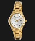 Seiko Classic SUR744P1 Neo Silver Dial Gold Stainless Steel Strap-0