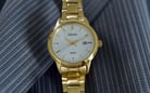 Seiko Classic SUR744P1 Neo Silver Dial Gold Stainless Steel Strap-4