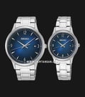 Seiko Classic SXDG99P1_SGEH89P1 Discover More Couple Blue Dial Stainless Steel Strap-0