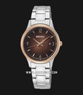 Seiko Classic SXDH02P1 Discover More Ladies Brown Dial Stainless Steel Strap-0