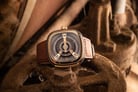 SEVENFRIDAY M-Series M2/02 Automatic Black Brown Leather Strap-4