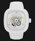 SEVENFRIDAY P-Series P1C/04 Caipi Automatic White Dial White Leather Strap-0