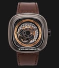 SEVENFRIDAY P-Series P2/01 Automatic Dual Tone Dial Brown Leather Strap-0