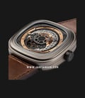 SEVENFRIDAY P-Series P2/01 Automatic Dual Tone Dial Brown Leather Strap-1