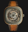 SEVENFRIDAY P2B/05 Batik Indonesia Limited Edition Series Automatic Brown Leather Strap-0