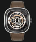 SEVENFRIDAY P2B/01 Industrial Revolution Series Automatic Brown Leather Strap-0