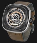 SEVENFRIDAY P2B/01 Industrial Revolution Series Automatic Brown Leather Strap-1