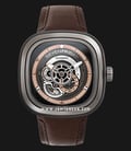 SEVENFRIDAY P-Series P2C/01 Automatic Multi Color Dial Dial Dark Brown Leather Strap-0