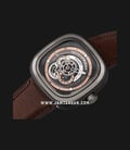SEVENFRIDAY P-Series P2C/01 Automatic Multi Color Dial Dial Dark Brown Leather Strap-1